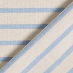 Narrow & Wide Stripes Cotton Jersey – Cashew/light Blue 13 Narrow & Wide Stripes Cotton Jersey – Cashew/light Blue -Tailor Supplies Sales Store ZB01 358