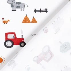 Cotton Jersey Farmyard – White 10 Cotton Jersey Farmyard – White -Tailor Supplies Sales Store ZB01 371