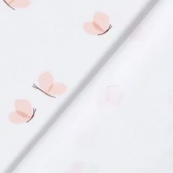Cotton Jersey Delicate Butterfly– White -Tailor Supplies Sales Store ZB01 376