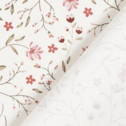 Cotton Jersey Flower Tendrils – Offwhite -Tailor Supplies Sales Store ZB01 393