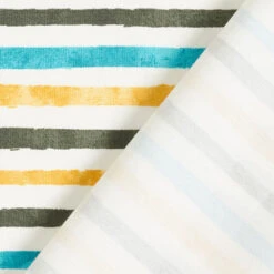 Cotton Jersey Brush Stripes – White -Tailor Supplies Sales Store ZB01 399