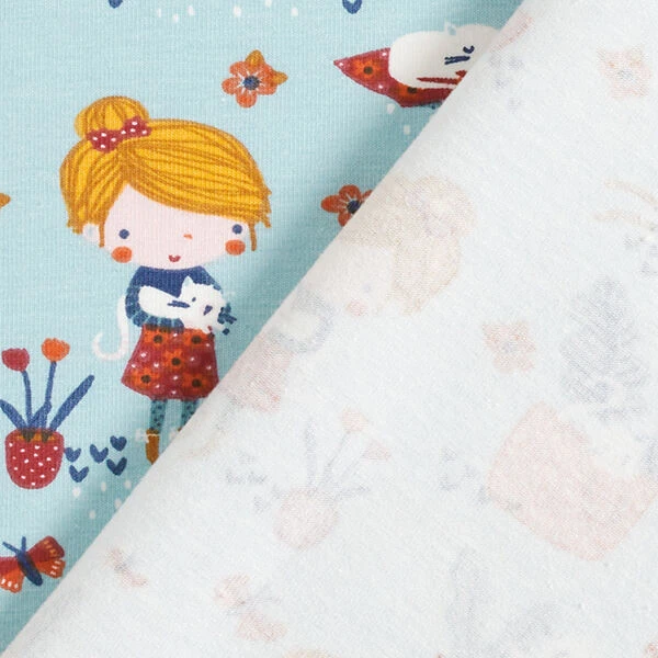 Cotton Jersey Cuddly Cats – Sky Blue 6 Cotton Jersey Cuddly Cats – Sky Blue - Image 4