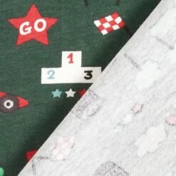 Cotton Jersey Racing Cars – Dark Green -Tailor Supplies Sales Store ZB01 41