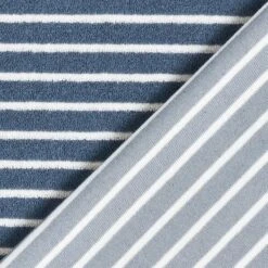 Terry Cloth Jersey Stripes – Denim Blue -Tailor Supplies Sales Store ZB01 416
