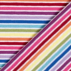 Cotton Jersey Rainbow Stripes – White/colour Mix -Tailor Supplies Sales Store ZB01 420
