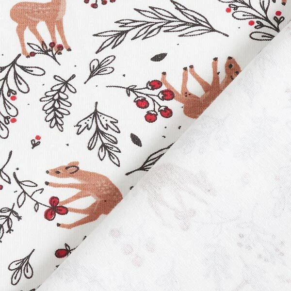 Cotton Jersey Deer In The Forest – White 6 Cotton Jersey Deer In The Forest – White - Image 4