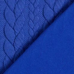 Cabled Cloque Jacquard Jersey – Royal Blue -Tailor Supplies Sales Store ZB01 439