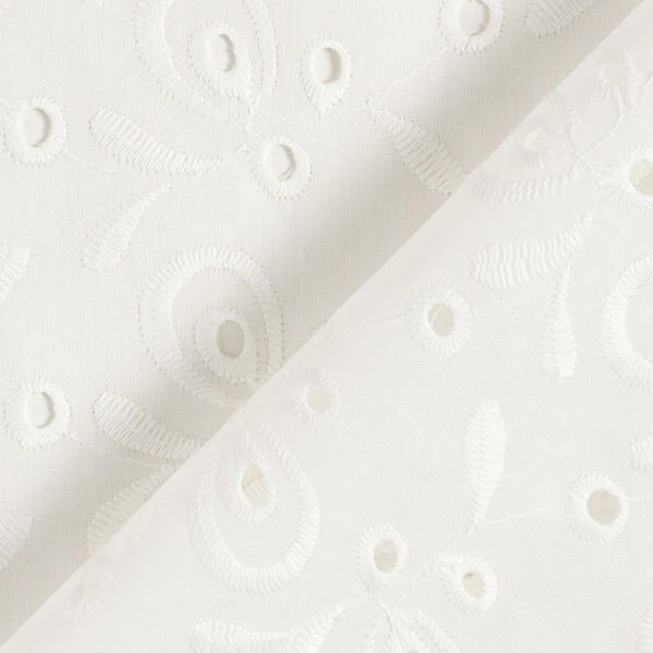 Vines Broderie Anglaise Cotton – White 6 Vines Broderie Anglaise Cotton – White - Image 4