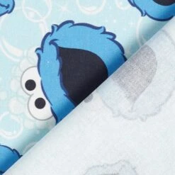 Cookie Monster Cretonne Decor Fabric | CPLG – Baby Blue/royal Blue -Tailor Supplies Sales Store ZB01 484