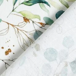 Cotton Poplin Digital Print Eucalyptus – Offwhite -Tailor Supplies Sales Store ZB01 487
