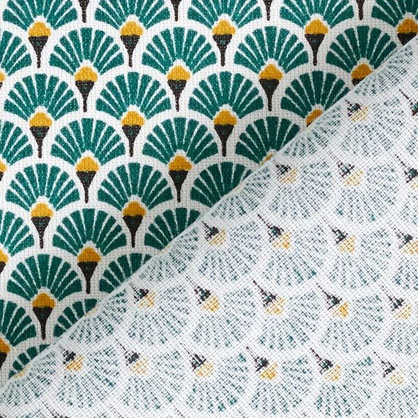 Coated Cotton Little Fans – Petrol 6 Coated Cotton Little Fans – Petrol - Image 4