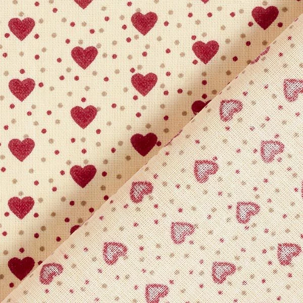 Coated Cotton Hearts – Light Beige/red 6 Coated Cotton Hearts – Light Beige/red - Image 4