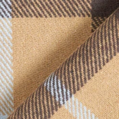 Large Check Cotton Blend Coating Fabric – Beige -Tailor Supplies Sales Store ZB01 498