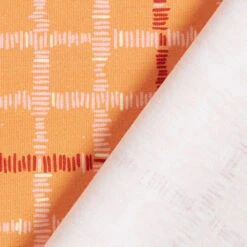 GOTS Cotton Jersey Checks | Tula – Orange/terracotta -Tailor Supplies Sales Store ZB01 53