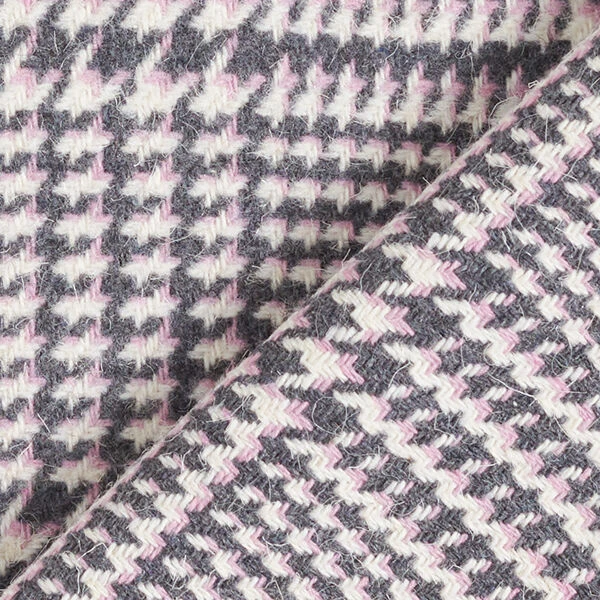 Glen Plaid Coating Fabric – Anthracite/pink 6 Glen Plaid Coating Fabric – Anthracite/pink - Image 4