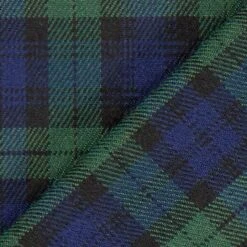 Stretch Tartan – Navy Blue/green 8 Stretch Tartan – Navy Blue/green -Tailor Supplies Sales Store ZB01 543