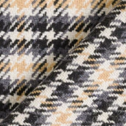 Classic Plaid Coating Fabric – Offwhite/anthracite -Tailor Supplies Sales Store ZB01 546