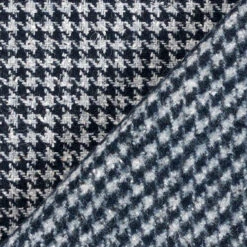 Gingham Check Coating Fabric – Navy Blue -Tailor Supplies Sales Store ZB01 553