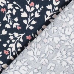 Cotton Jersey Sweet Little Flowers With Hearts – Navy Blue 11 Cotton Jersey Sweet Little Flowers With Hearts – Navy Blue -Tailor Supplies Sales Store ZB01 61
