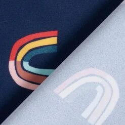 Abstract Rainbows Swimsuit Fabric – Navy Blue -Tailor Supplies Sales Store ZB01 66