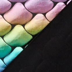 Foil Jersey, Shimmering Scales – Black/silver -Tailor Supplies Sales Store ZB01 78