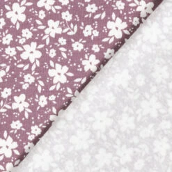 Cotton Jersey Bi-colour Flowers– Dark Dusky Pink -Tailor Supplies Sales Store ZB01 8