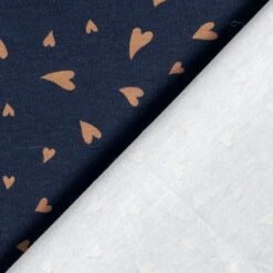 Cotton Jersey Swirled Hearts – Midnight Blue -Tailor Supplies Sales Store ZB01 86