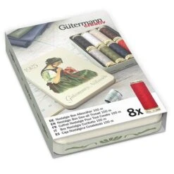 1925 Nostalgic Box Sew-All Thread Set [ 100m | 8 Pieces | 13 X 9 X 2 Cm ] | Gütermann Creativ -Tailor Supplies Sales Store ZB01 992
