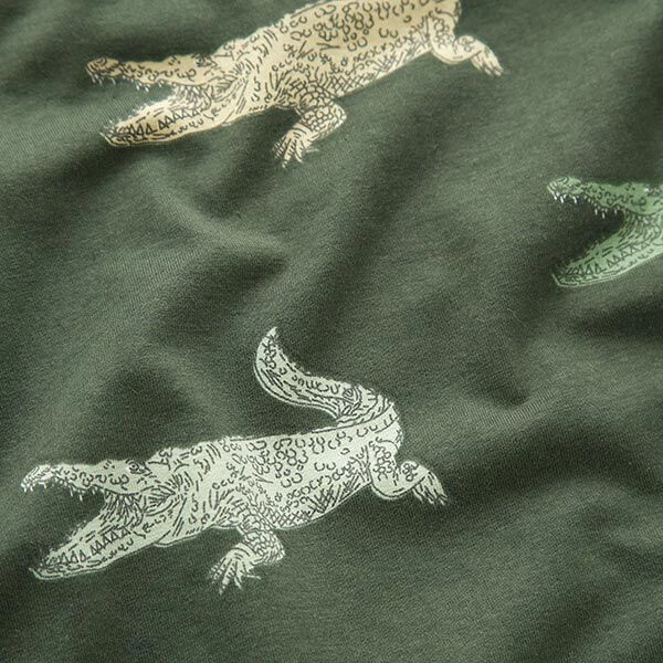 Cotton Jersey Crocodiles – Dark Pine 4 Cotton Jersey Crocodiles – Dark Pine - Image 2