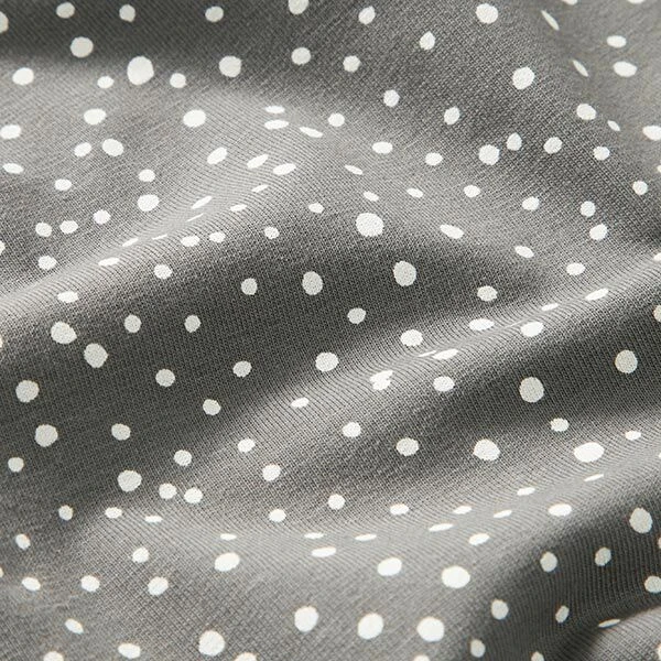 Cotton Jersey Irregular Dots – Grey 4 Cotton Jersey Irregular Dots – Grey - Image 2
