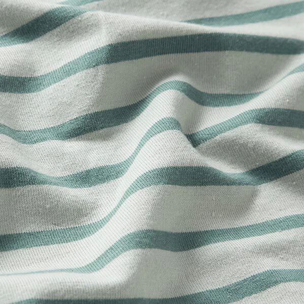 Narrow & Wide Stripes Cotton Jersey – Pale Mint/peppermint 4 Narrow & Wide Stripes Cotton Jersey – Pale Mint/peppermint - Image 2