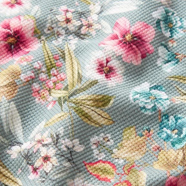 Super Stretchy Piqué Tropical Flowers – Reed 4 Super Stretchy Piqué Tropical Flowers – Reed - Image 2