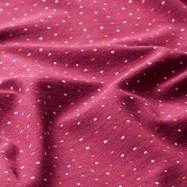 Cotton Jersey Colourful Little Dots – Burgundy 4 Cotton Jersey Colourful Little Dots – Burgundy - Image 2