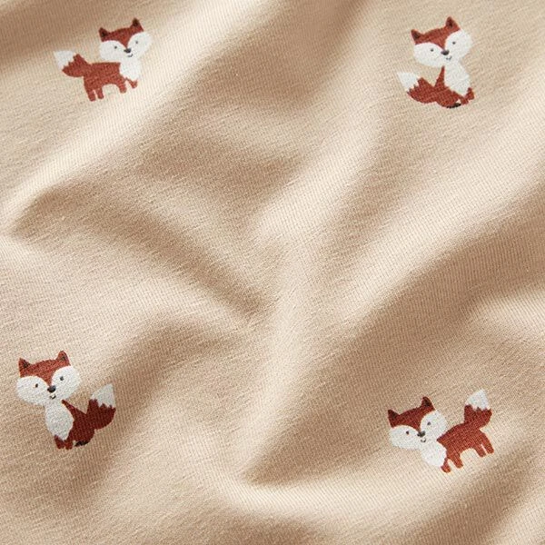 Cotton Jersey Little Foxes – Sand 4 Cotton Jersey Little Foxes – Sand - Image 2