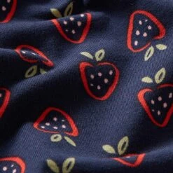 Cotton Jersey Stylised Strawberries – Navy Blue/fire Red -Tailor Supplies Sales Store ZB02 266