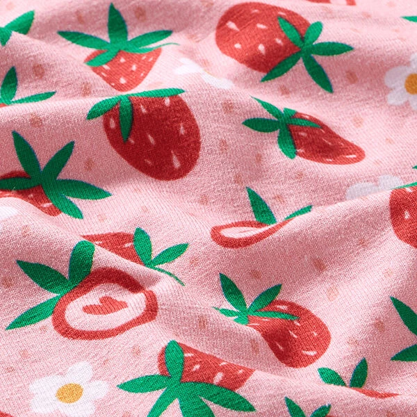 Cotton Jersey Sweet Strawberries | PETIT CITRON – Pink 4 Cotton Jersey Sweet Strawberries | PETIT CITRON – Pink - Image 2