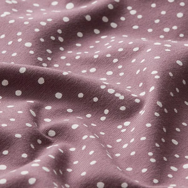 Cotton Jersey Irregular Dots – Aubergine 4 Cotton Jersey Irregular Dots – Aubergine - Image 2