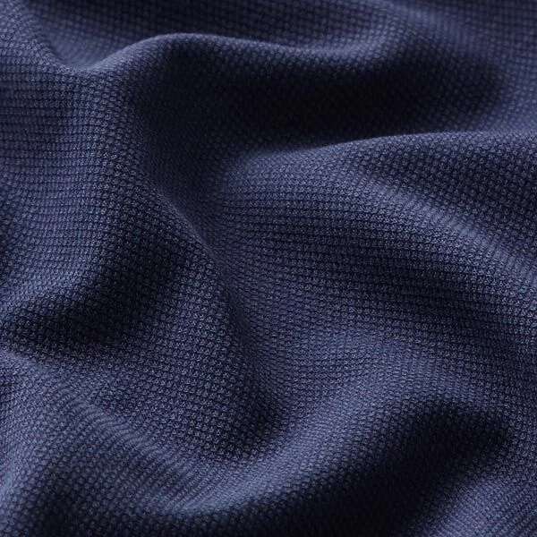 Cotton Jersey Fine Piqué – Navy Blue 4 Cotton Jersey Fine Piqué – Navy Blue - Image 2