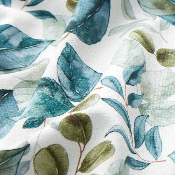Cotton Jersey Eucalyptus Leaves Digital Print – Offwhite 4 Cotton Jersey Eucalyptus Leaves Digital Print – Offwhite - Image 2