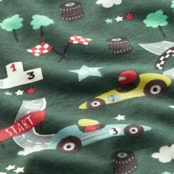 Cotton Jersey Racing Cars – Dark Green -Tailor Supplies Sales Store ZB02 41