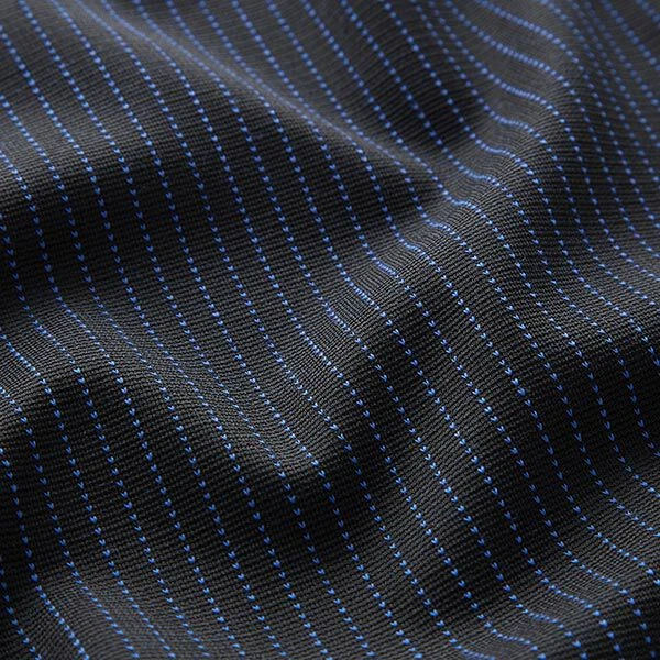 Pinstripes Ponte Roma Jersey – Black/indigo 4 Pinstripes Ponte Roma Jersey – Black/indigo - Image 2