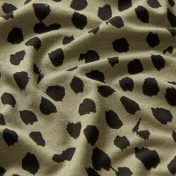 Viscose Jersey, Leopard Print Spots – Khaki/black -Tailor Supplies Sales Store ZB02 444