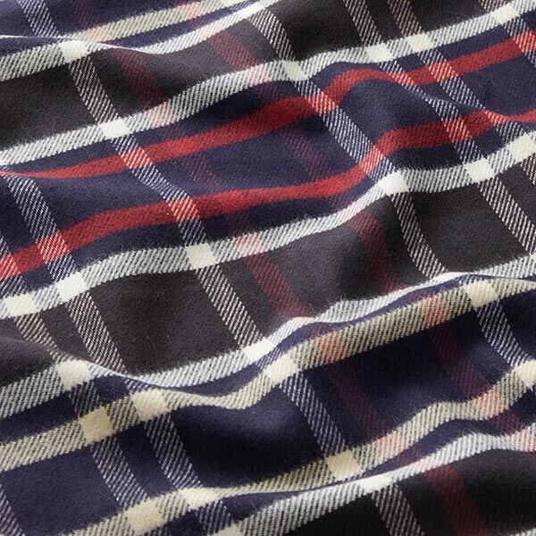 Lightweight Checked Cotton Coating Fabric – Navy Blue 4 Lightweight Checked Cotton Coating Fabric – Navy Blue - Image 2