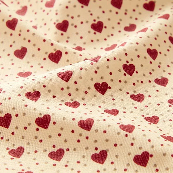 Coated Cotton Hearts – Light Beige/red 4 Coated Cotton Hearts – Light Beige/red - Image 2