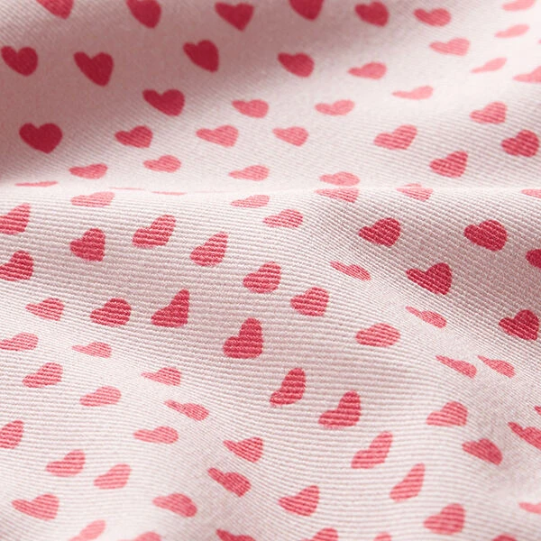 Decorative Cotton Twill Fabric, Mini Hearts – Light Pink 4 Decorative Cotton Twill Fabric, Mini Hearts – Light Pink - Image 2