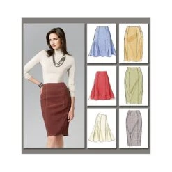 Side-Flare Or Pencil Skirts, Vogue 8750 | 12 - 20 -Tailor Supplies Sales Store ZB02 578