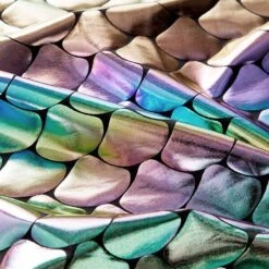 Foil Jersey, Shimmering Scales – Black/silver -Tailor Supplies Sales Store ZB02 79