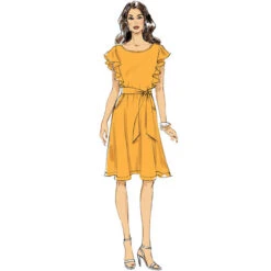 Dress, Butterick B6677 | 40-48 -Tailor Supplies Sales Store ZB02 845