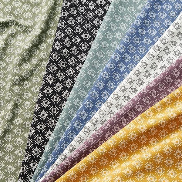 Cotton Jersey Shiny Flowers – Curry Yellow 7 Cotton Jersey Shiny Flowers – Curry Yellow - Image 5