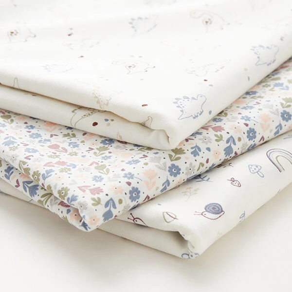 Cotton Jersey Snails, Mushrooms And Rainbows– Offwhite 7 Cotton Jersey Snails, Mushrooms And Rainbows– Offwhite - Image 5